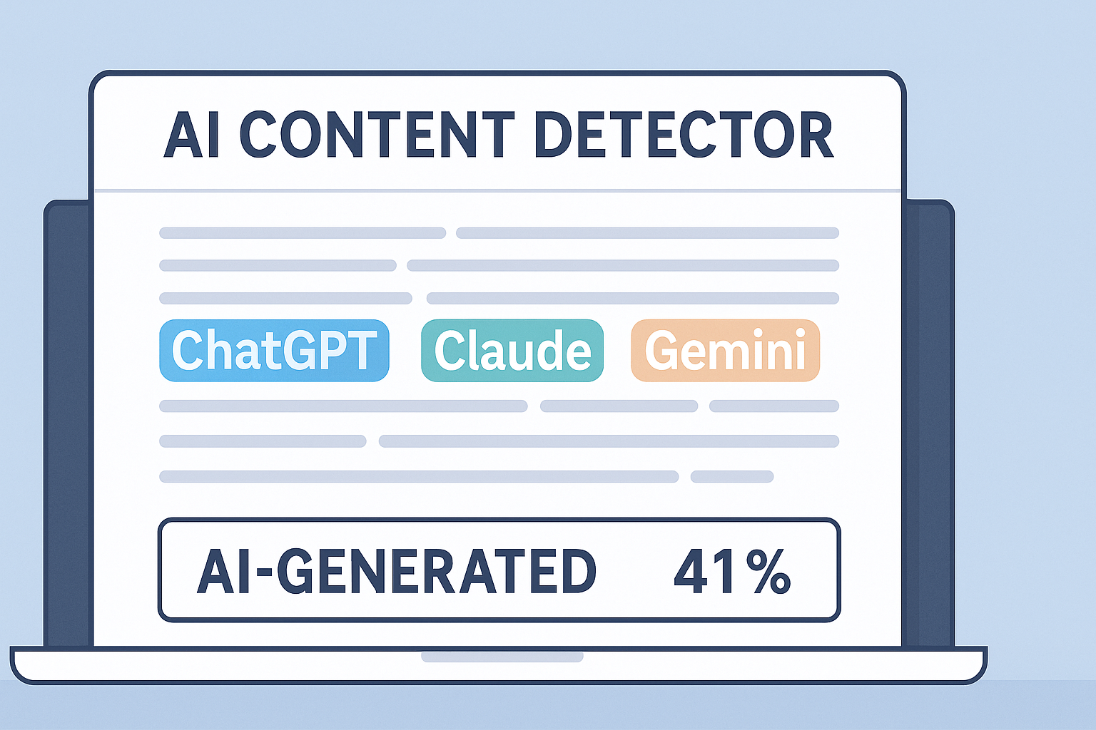 AI content detector analyzing ChatGPT, Gemini, and Claude text